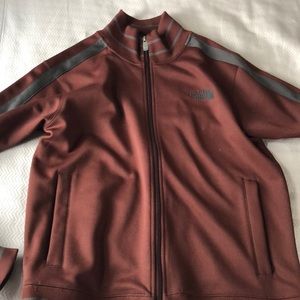 The North Face maroon track jacket